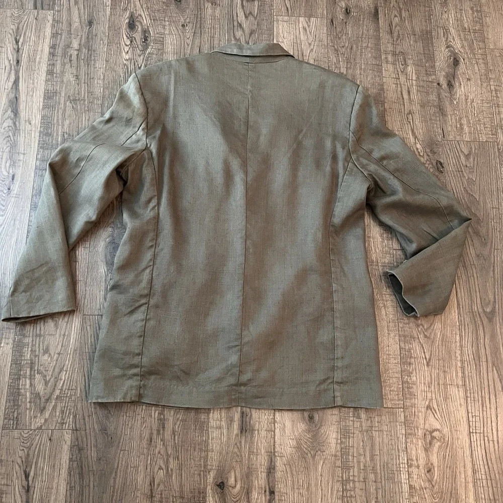 Vintage Gap 100% Linen Men's Blazer Medium‎ FADED GREEN